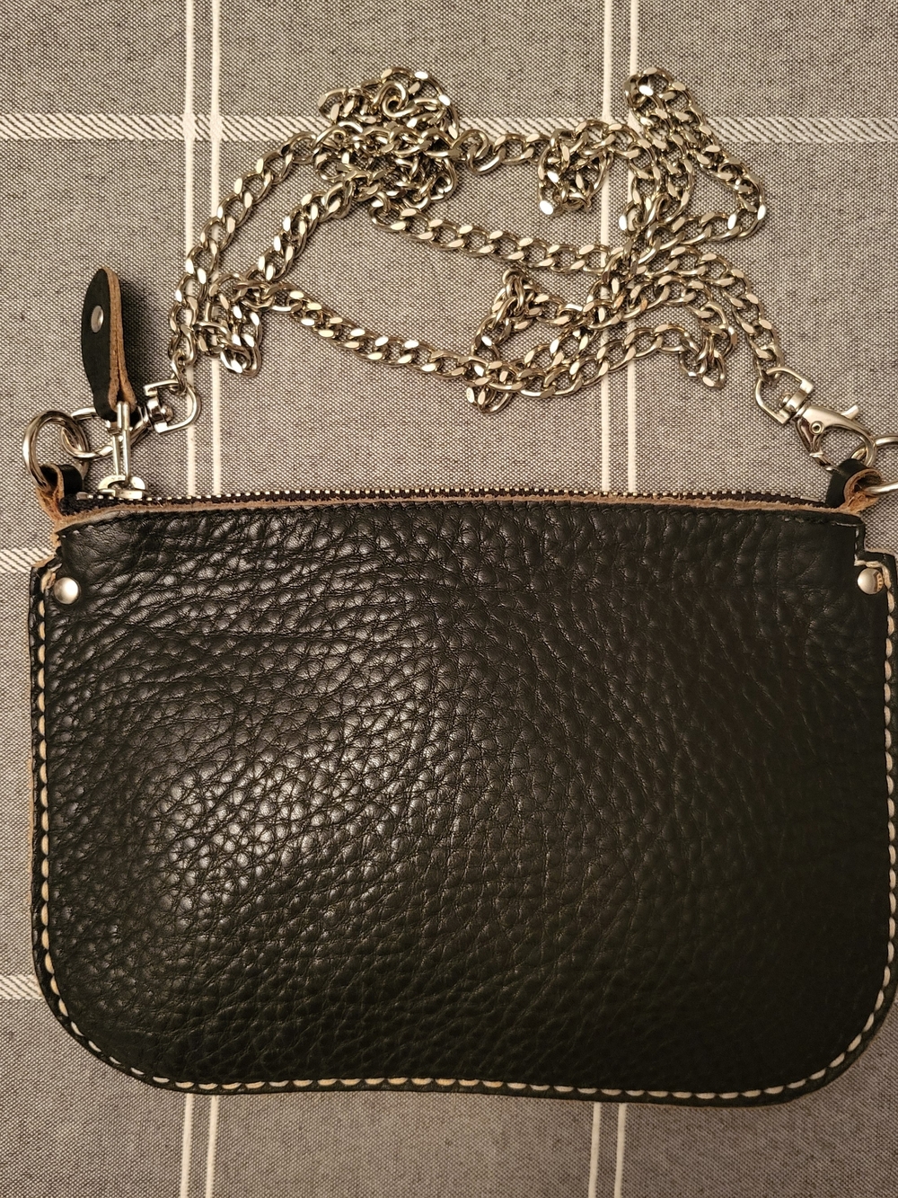 Roots Black Pebbled Leather Mini Crossbody